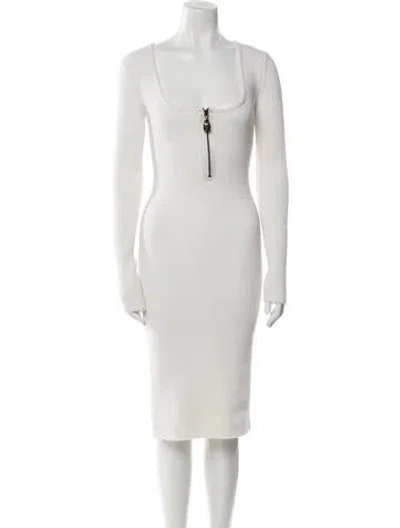 Pre-owned Tom Ford Square Neckline Knee-length Dress In Neutral