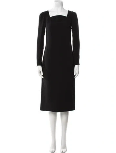 Pre-owned Tom Ford Square Neckline Long Dress In Black