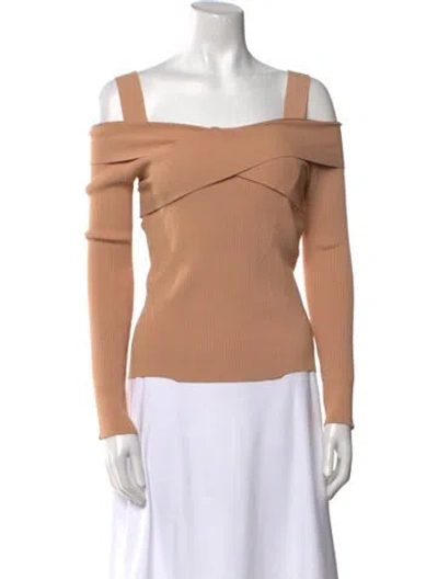 Pre-owned Tom Ford Square Neckline Long Sleeve Top In Neutral