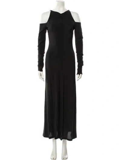 Pre-owned Tom Ford Square Neckline Midi Length Dress In Black