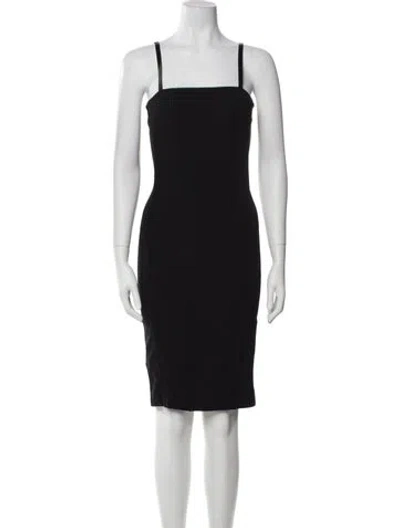 Pre-owned Tom Ford Square Neckline Mini Dress In Black
