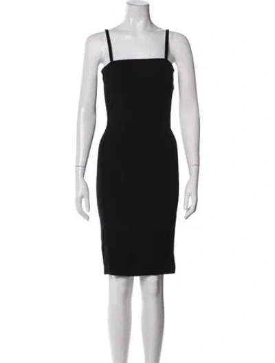 Pre-owned Tom Ford Square Neckline Mini Dress In Black