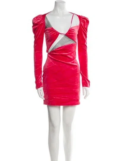 Pre-owned Tom Ford Square Neckline Mini Dress In Pink