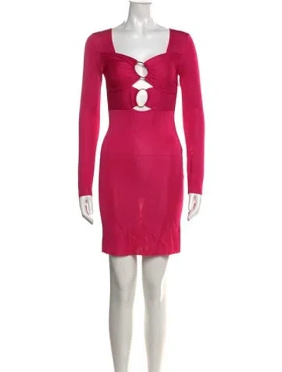 Pre-owned Tom Ford Square Neckline Mini Dress W/ Tags In Pink