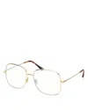 Tom Ford Blue Blocking Metal Cat-eye Glasses In Gold
