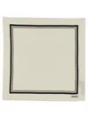 Tom Ford Square Silk Scarf With Contrasting Border In Neutral