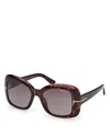 Tom Ford 52mm Gradient Square Sunglasses In Brown