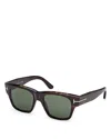 Tom Ford Square Sunglasses, 53mm In Green