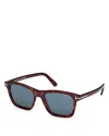 Tom Ford Eckige Sonnenbrille Barron In Havana/blue