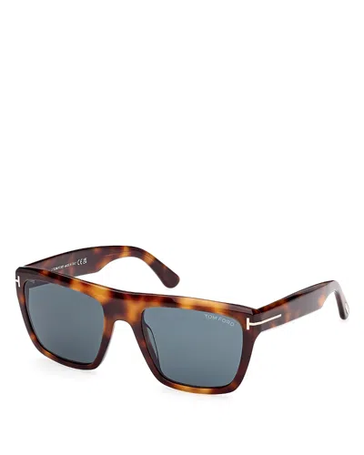 Tom Ford Square Sunglasses, 55mm In Brown