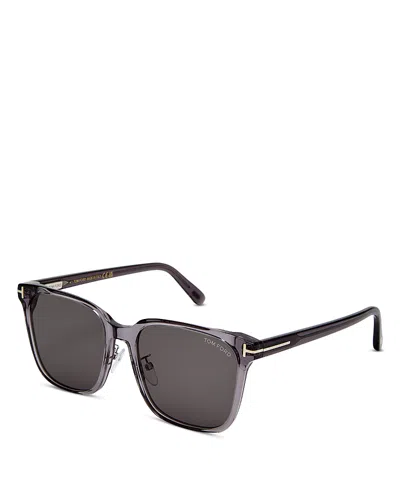 Tom Ford Square Sunglasses, 55mm In Black