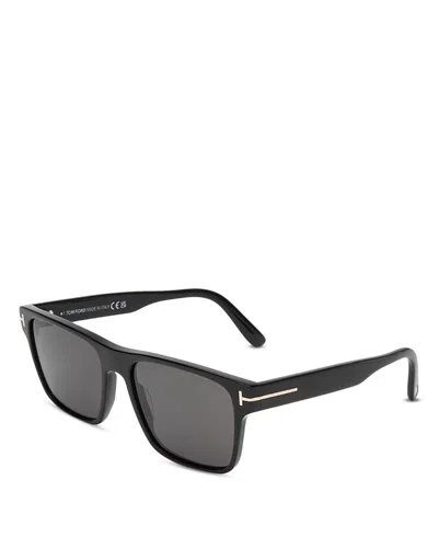 Tom Ford Square Sunglasses, 55mm In Black