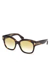 Tom Ford Square Sunglasses, 55mm In Brown