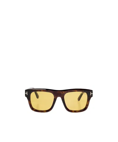 Tom Ford Square Sunglasses In Yellow