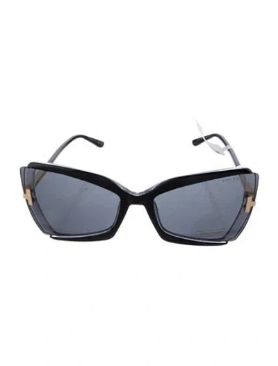 Pre-owned Tom Ford Square Tinted Sunglasses In Black