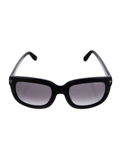 Pre-owned Tom Ford Square Tinted Sunglasses In Black