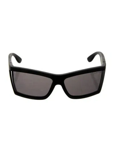 Pre-owned Tom Ford Square Tinted Sunglasses In Black