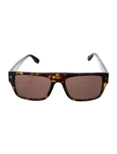 Pre-owned Tom Ford Square Tinted Sunglasses In Black