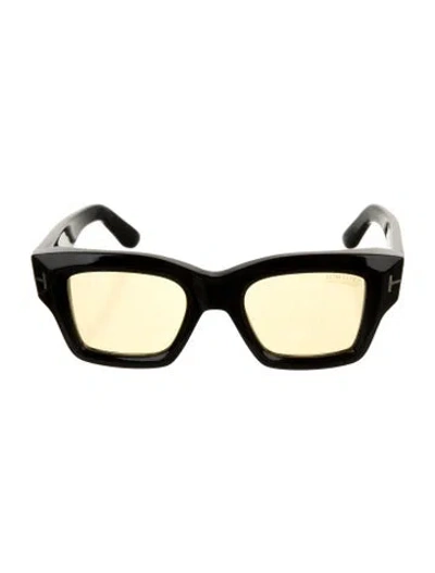 Pre-owned Tom Ford Square Tinted Sunglasses In Black