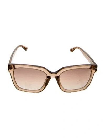 Pre-owned Tom Ford Square Tinted Sunglasses In Brown