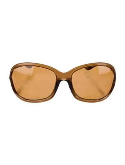 Pre-owned Tom Ford Square Tinted Sunglasses In Brown
