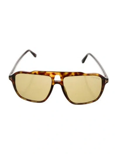 Pre-owned Tom Ford Square Tinted Sunglasses In Brown