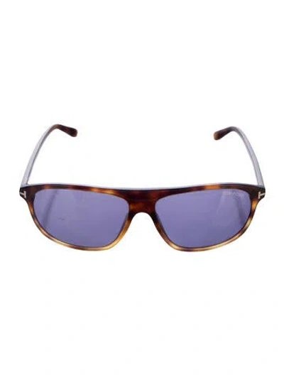 Pre-owned Tom Ford Square Tinted Sunglasses In Brown