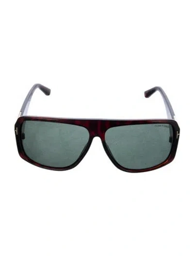Pre-owned Tom Ford Square Tinted Sunglasses In Brown