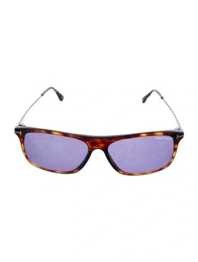 Pre-owned Tom Ford Square Tinted Sunglasses In Brown