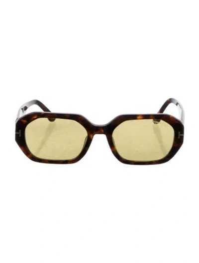 Pre-owned Tom Ford Square Tinted Sunglasses In Brown