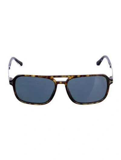 Pre-owned Tom Ford Square Tinted Sunglasses In Brown
