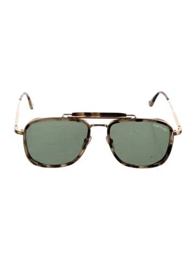 Pre-owned Tom Ford Square Tinted Sunglasses In Brown