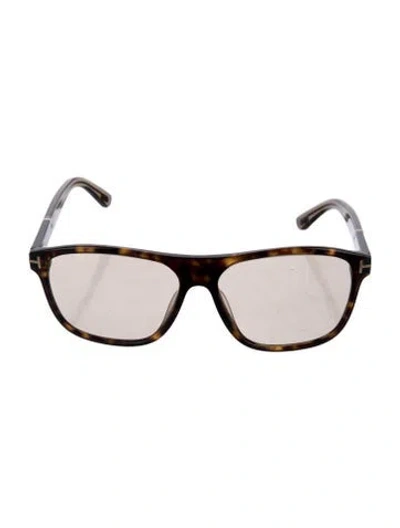 Pre-owned Tom Ford Square Tinted Sunglasses In Brown