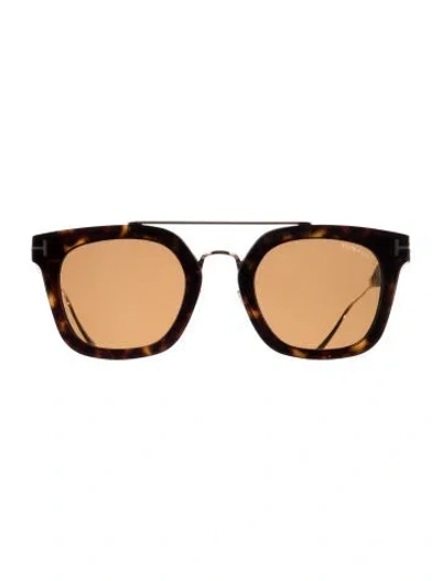 Pre-owned Tom Ford Square Tinted Sunglasses In Brown