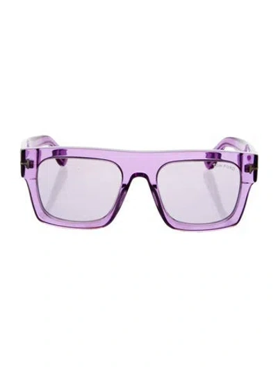 Pre-owned Tom Ford Square Tinted Sunglasses In Purple