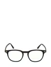 Tom Ford 53mm Square Blue Light Blocking Glasses In 001 Nero Lucido