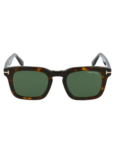 Tom Ford Squared Sunglasses Ft0751 52 N In Brown