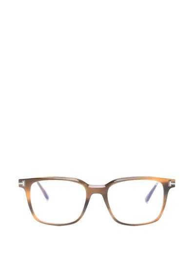 Tom Ford Square-frame Glasses In Brown