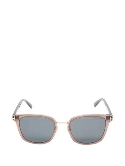 Pre-owned Tom Ford Square-frame Sunglasses In Brown