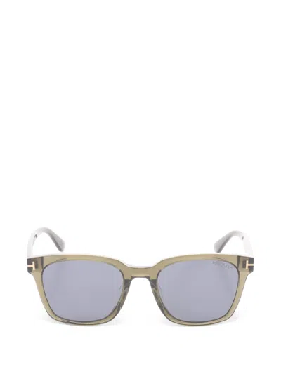 Pre-owned Tom Ford Square-frame Sunglasses In Green
