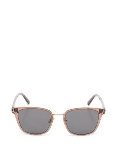Pre-owned Tom Ford Square-frame Sunglasses In Neutrals