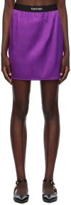 Tom Ford Ssense Exclusive Purple Elasticized Miniskirt In Gv542 Amethyst
