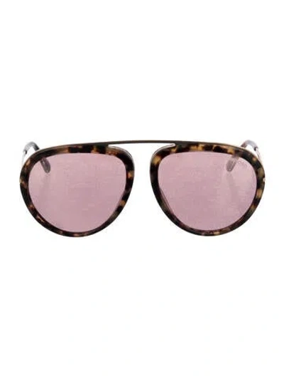 Pre-owned Tom Ford Stacy Aviator Sunglasses In Multi
