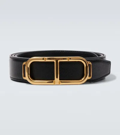 TOM FORD STADIUM T LEATHER BELT