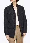 Tom Ford Long-sleeved Button-up Jacket In Black