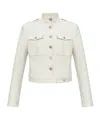 Tom Ford Stand-up Collar Cropped Jacket In White