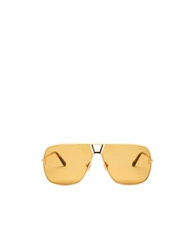 Tom Ford Stavros Aviator-style Sunglasses In Yellow
