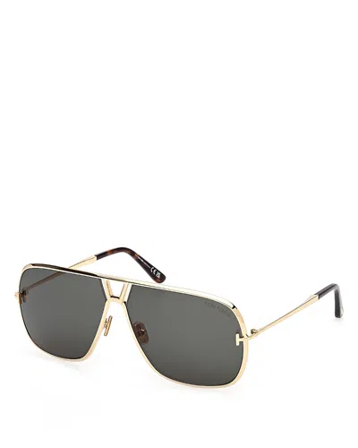 Tom Ford Stavros Navigator Sunglasses, 63mm In Gold