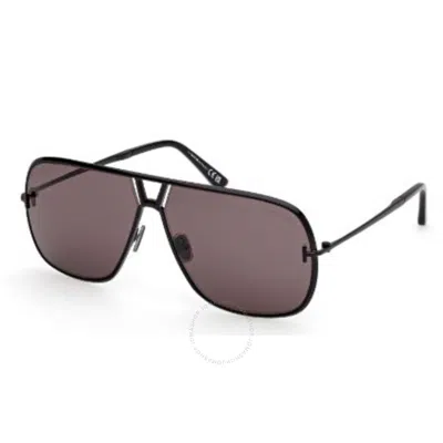 Tom Ford Stavros Smoke Navigator Men's Sunglasses Ft1204 01a 63 In Gold