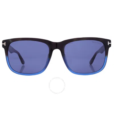 Tom Ford Stephenson Blue Square Men's Sunglasses Ft0775 55v 56